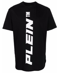 T-shirt à col rond imprimé noir et blanc Philipp Plein