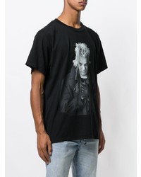 T-shirt à col rond imprimé noir et blanc Amiri