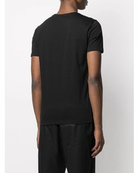 T-shirt à col rond imprimé noir et blanc Emporio Armani