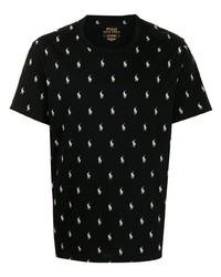T-shirt à col rond imprimé noir et blanc Polo Ralph Lauren