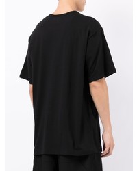 T-shirt à col rond imprimé noir et blanc Yohji Yamamoto