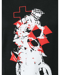 T-shirt à col rond imprimé noir et blanc A.F.Vandevorst