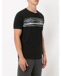 T-shirt à col rond imprimé noir et blanc Track & Field