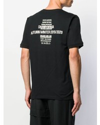 T-shirt à col rond imprimé noir et blanc Damir Doma