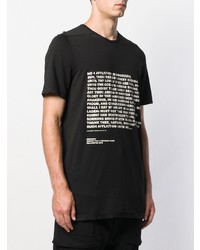 T-shirt à col rond imprimé noir et blanc Rick Owens DRKSHDW