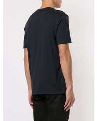 T-shirt à col rond imprimé noir et blanc Emporio Armani