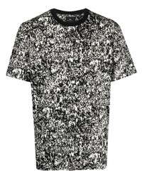 T-shirt à col rond imprimé noir et blanc PS Paul Smith