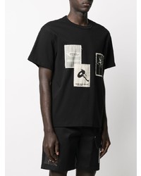 T-shirt à col rond imprimé noir et blanc Misbhv