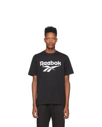 T-shirt à col rond imprimé noir et blanc Reebok Classics