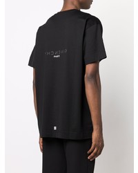 T-shirt à col rond imprimé noir et blanc Givenchy