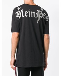 T-shirt à col rond imprimé noir et blanc Philipp Plein