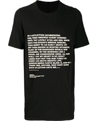 T-shirt à col rond imprimé noir et blanc Rick Owens DRKSHDW