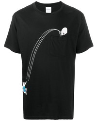 T-shirt à col rond imprimé noir et blanc RIPNDIP