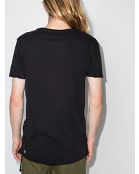 T-shirt à col rond imprimé noir et blanc Ksubi