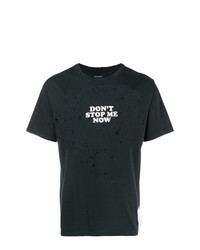T-shirt à col rond imprimé noir et blanc Satisfy