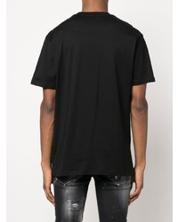 T-shirt à col rond imprimé noir et blanc Philipp Plein