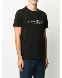 T-shirt à col rond imprimé noir et blanc Viktor & Rolf