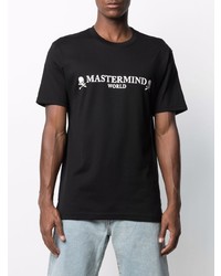 T-shirt à col rond imprimé noir et blanc Mastermind World