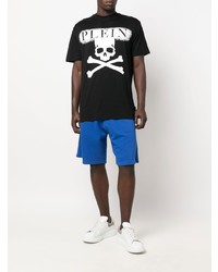 T-shirt à col rond imprimé noir et blanc Philipp Plein