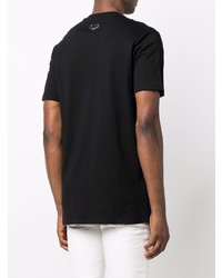 T-shirt à col rond imprimé noir et blanc Philipp Plein