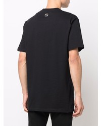 T-shirt à col rond imprimé noir et blanc Philipp Plein