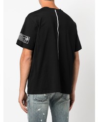 T-shirt à col rond imprimé noir et blanc Haculla
