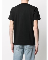 T-shirt à col rond imprimé noir et blanc MAISON KITSUNÉ