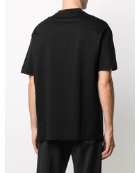 T-shirt à col rond imprimé noir et blanc Emporio Armani