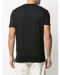 T-shirt à col rond imprimé noir et blanc DSQUARED2