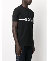 T-shirt à col rond imprimé noir et blanc BOSS HUGO BOSS