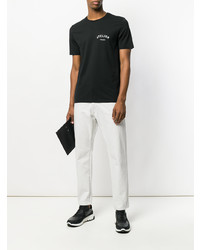 T-shirt à col rond imprimé noir et blanc Maison Margiela