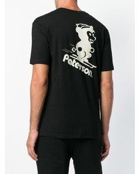 T-shirt à col rond imprimé noir et blanc Paterson.