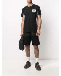 T-shirt à col rond imprimé noir et blanc Alpha Industries