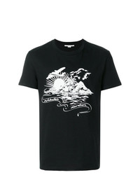 T-shirt à col rond imprimé noir et blanc Stella McCartney