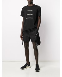 T-shirt à col rond imprimé noir et blanc Rick Owens DRKSHDW