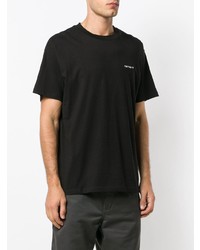 T-shirt à col rond imprimé noir et blanc Carhartt