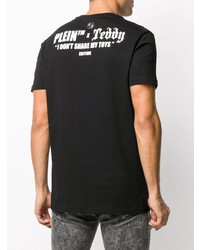 T-shirt à col rond imprimé noir et blanc Philipp Plein