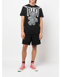 T-shirt à col rond imprimé noir et blanc Philipp Plein