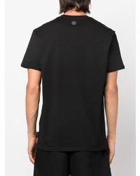 T-shirt à col rond imprimé noir et blanc Philipp Plein