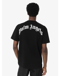 T-shirt à col rond imprimé noir et blanc Palm Angels