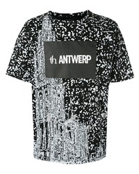 T-shirt à col rond imprimé noir et blanc Th X Vier Antwerp