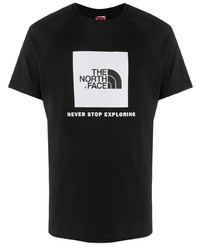 T-shirt à col rond imprimé noir et blanc The North Face