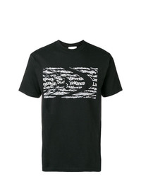 T-shirt à col rond imprimé noir et blanc The Silted Company