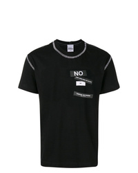 T-shirt à col rond imprimé noir et blanc Tigran Avetysian
