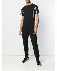 T-shirt à col rond imprimé noir et blanc Philipp Plein