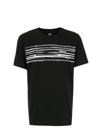 T-shirt à col rond imprimé noir et blanc Track & Field