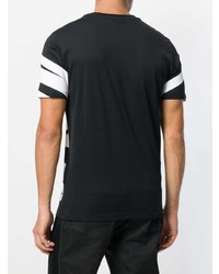 T-shirt à col rond imprimé noir et blanc Diesel Black Gold