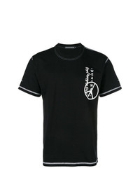 T-shirt à col rond imprimé noir et blanc United Standard