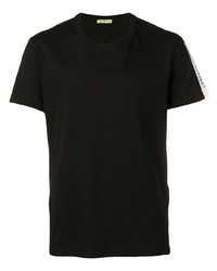 T-shirt à col rond imprimé noir et blanc VERSACE JEANS COUTURE