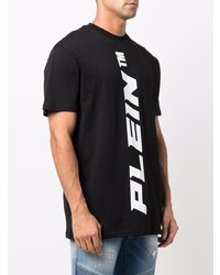 T-shirt à col rond imprimé noir et blanc Philipp Plein